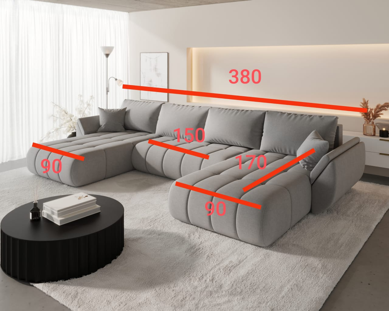 Akciós Tokyo U Premium sarokkanapé +ingyenes kiszállítás