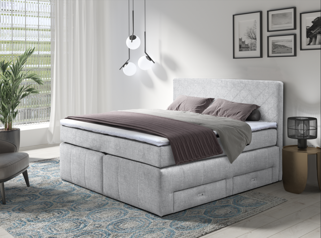 Akciós Peter boxspring ágy +ajándék fedőmatrac +ingyenes kiszállítás