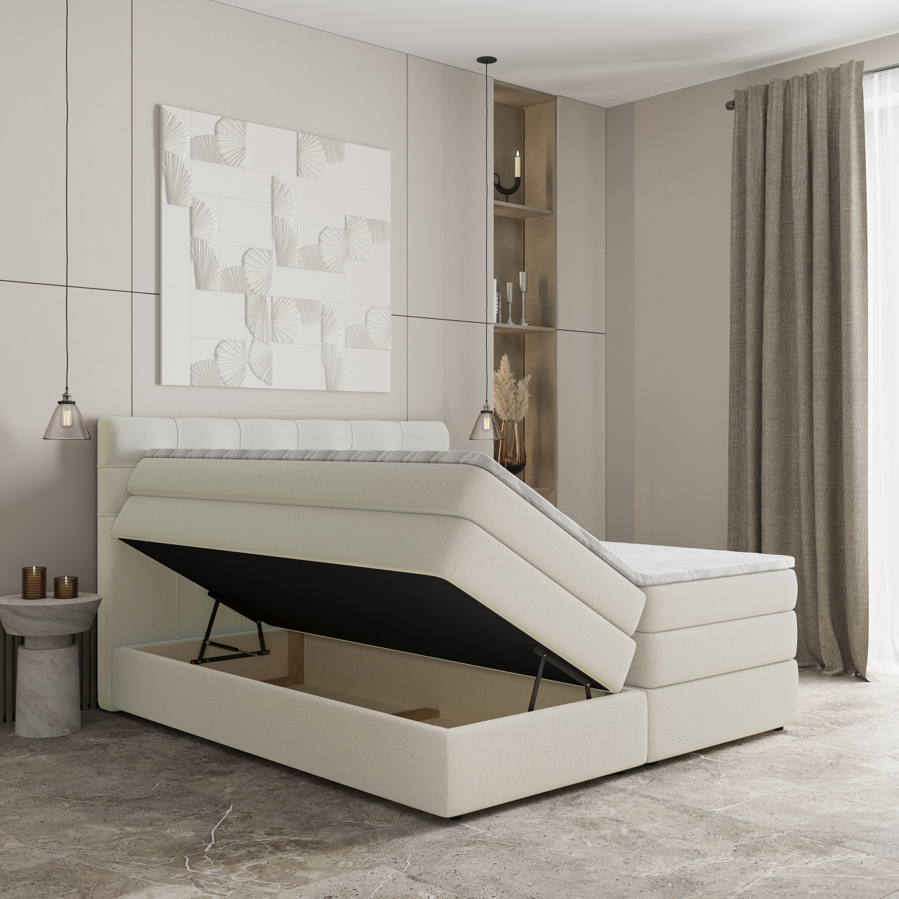 Akciós Arezi boxspring ágy +ajándék fedőmatrac +ingyenes kiszállítás RR