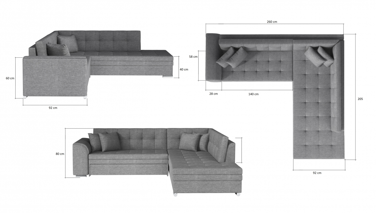 Akciós Pieretta sarokkanapé +ingyenes kiszállítás
