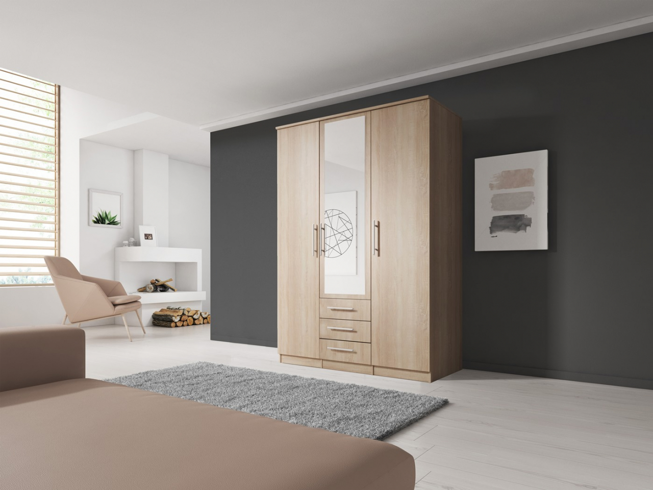 Akciós Szantal 3D gardróbszekrény +ingyenes kiszállítás RR