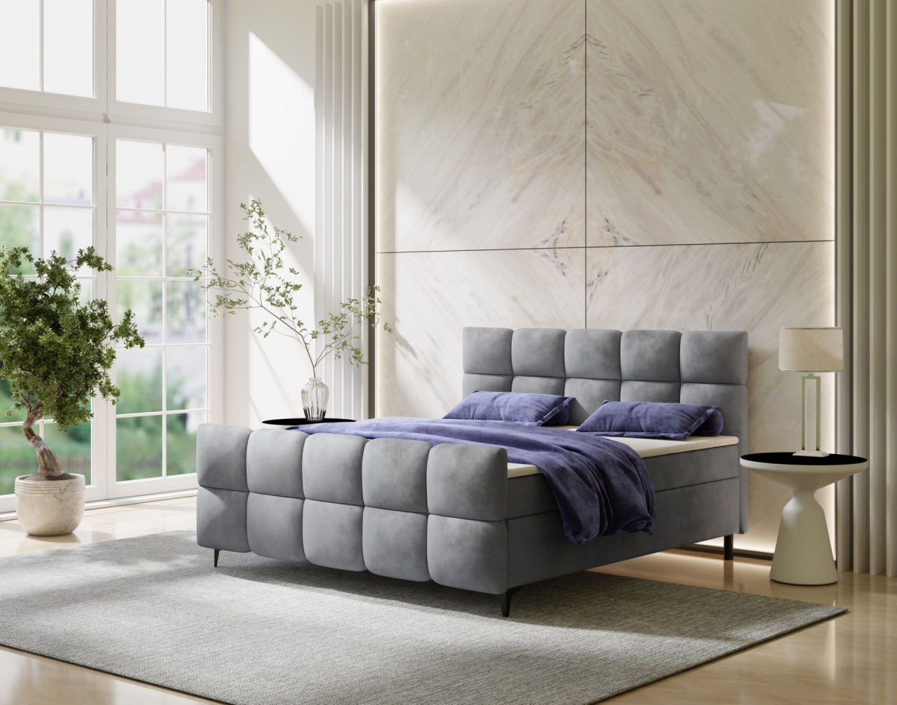 Akciós Lisa boxspring ágy +ajándék fedőmatrac +ingyenes kiszállítás RR