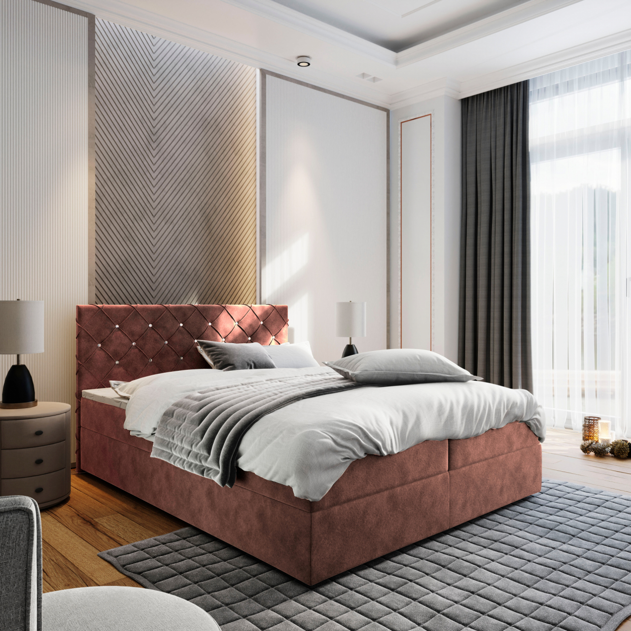 Akciós Riva boxspring ágy +ajándék fedőmatrac +ingyenes kiszállítás RR