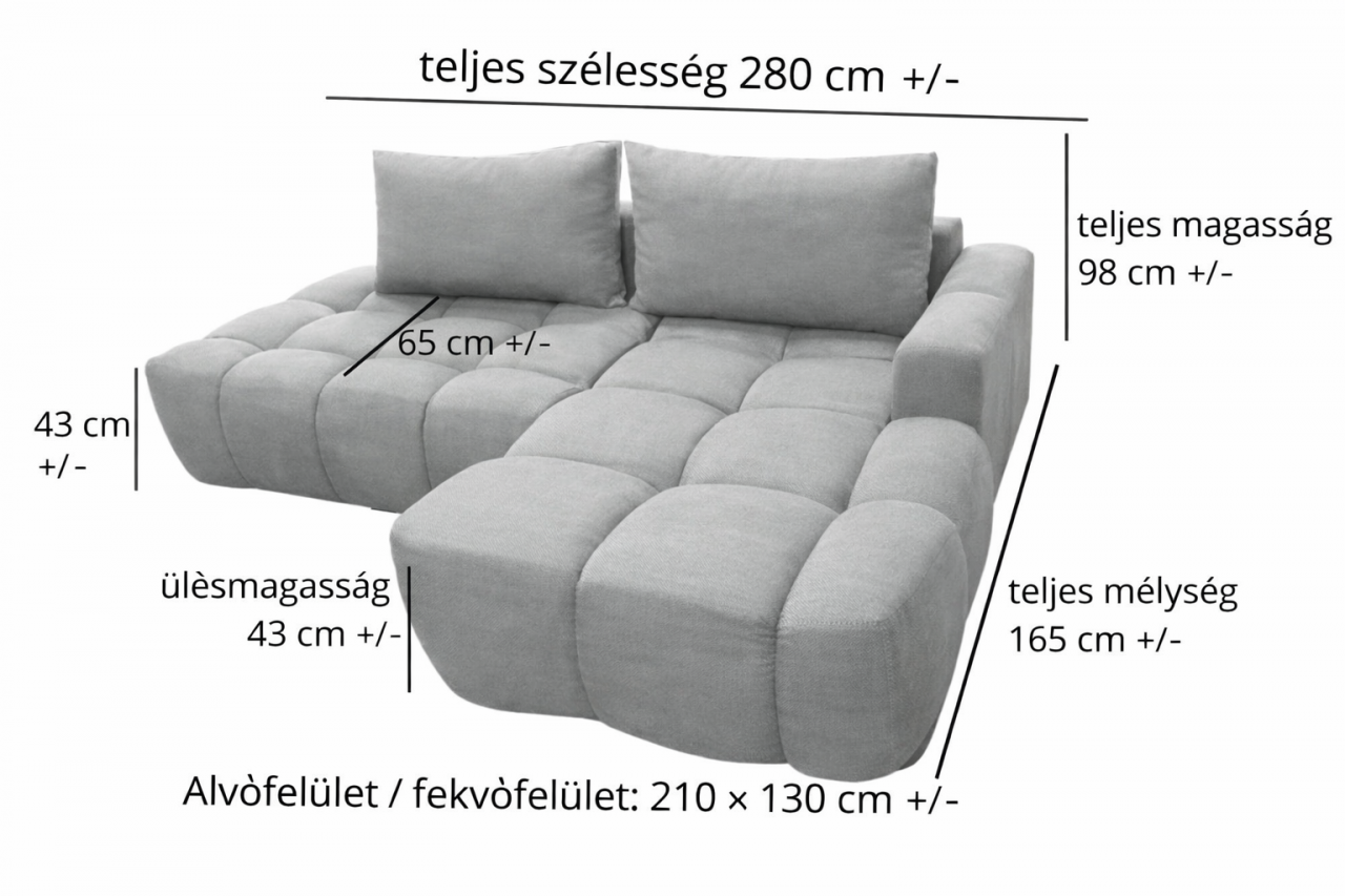 Akciós Milan sarokkanapé +ingyenes kiszállítás
