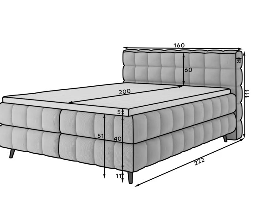 Akciós Sabeno boxspring ágy +ajándék fedőmatrac +ingyenes kiszállítás