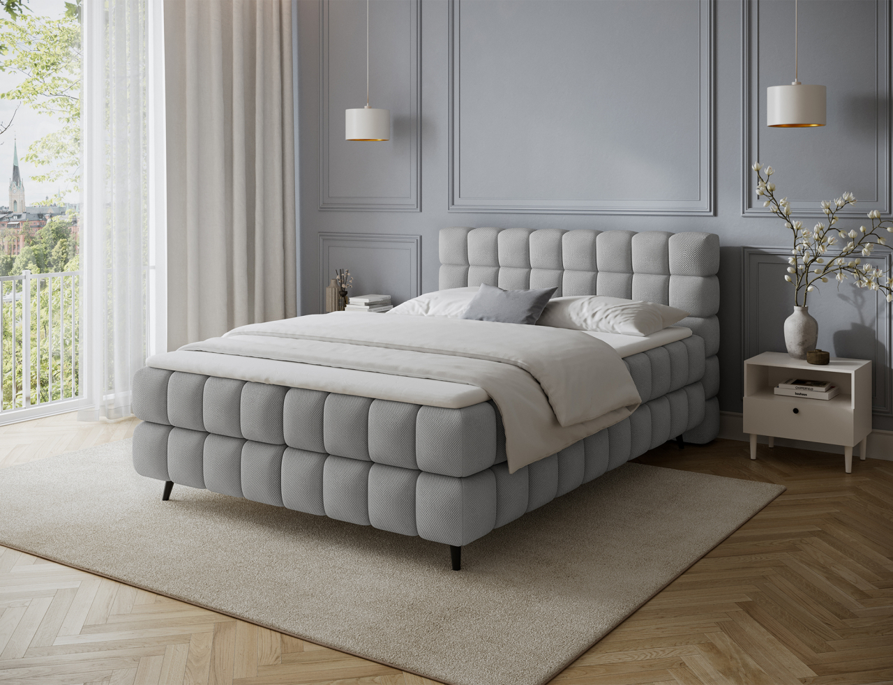 Akciós Sabeno boxspring ágy +ajándék fedőmatrac +ingyenes kiszállítás