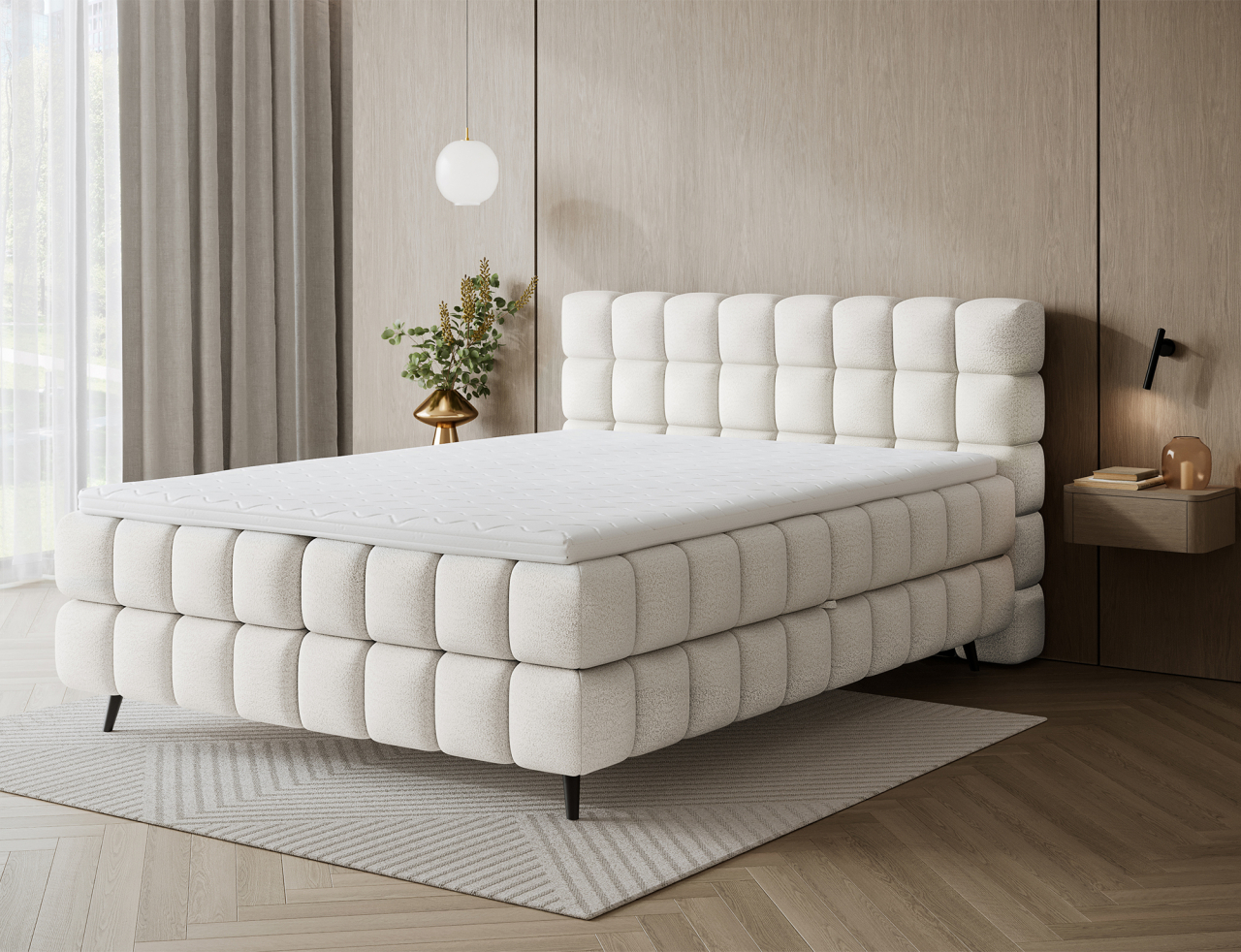 Akciós Sabeno boxspring ágy +ajándék fedőmatrac +ingyenes kiszállítás