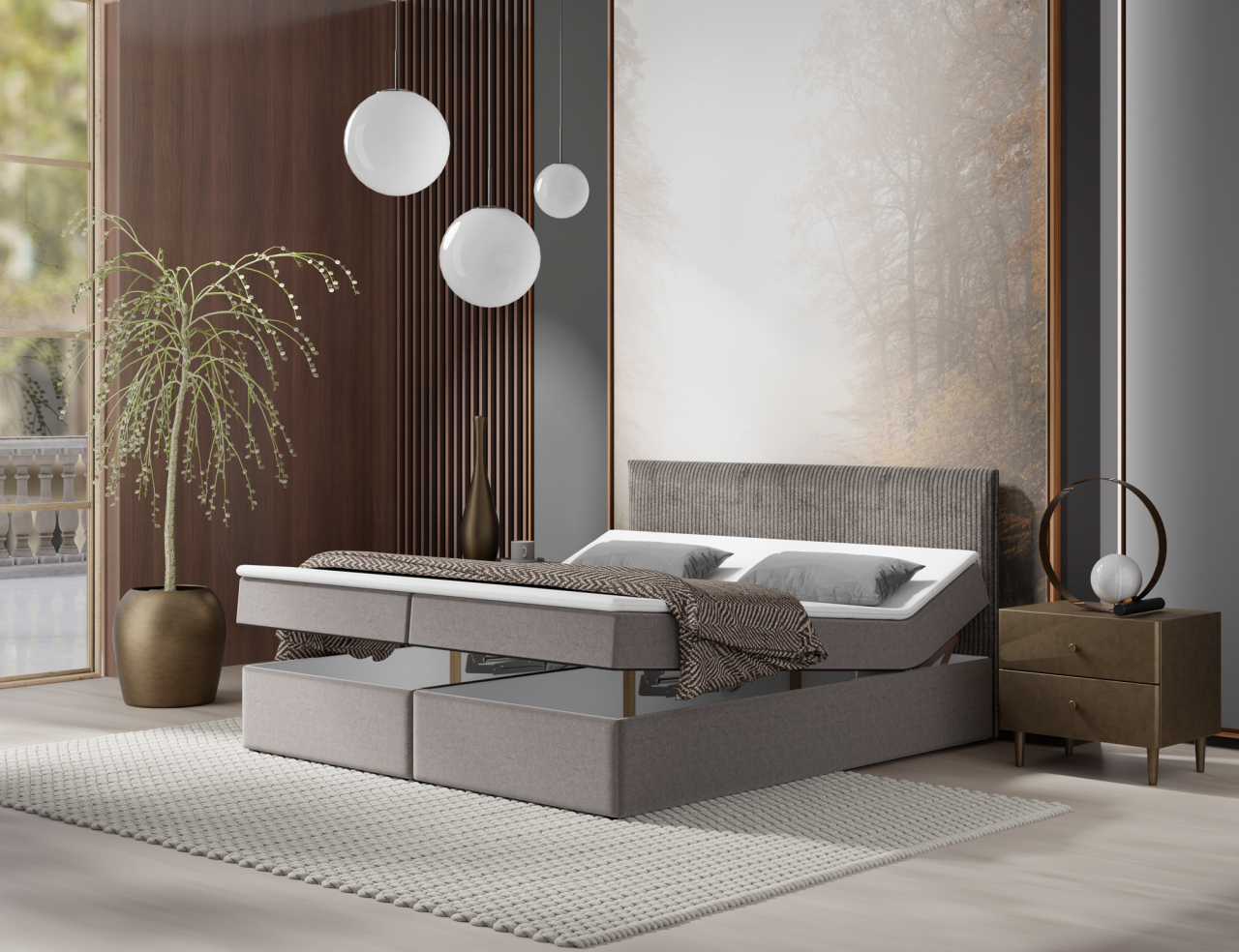 Akciós Azteca boxspring ágy +ajándék fedőmatrac +ingyenes kiszállítás