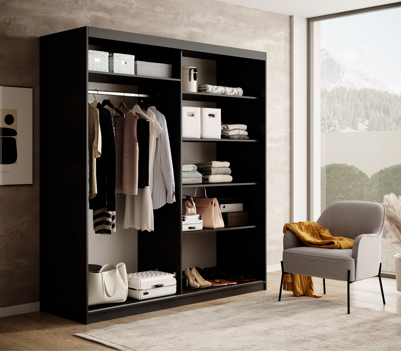 Akciós Delia 180 cm gardróbszekrény +ingyenes kiszállítás