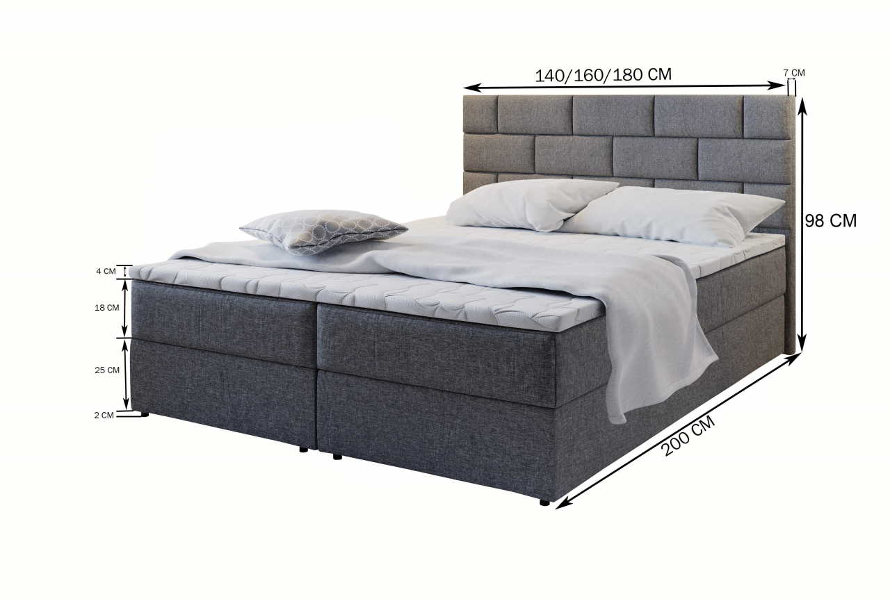 Akciós Kerlo boxspring ágy +ajándék fedőmatrac +ingyenes kiszállítás
