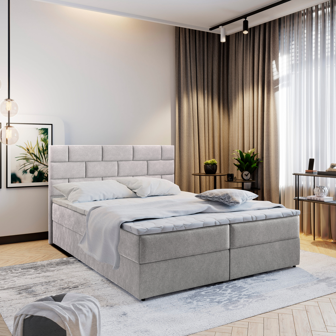 Akciós Kerlo boxspring ágy +ajándék fedőmatrac +ingyenes kiszállítás