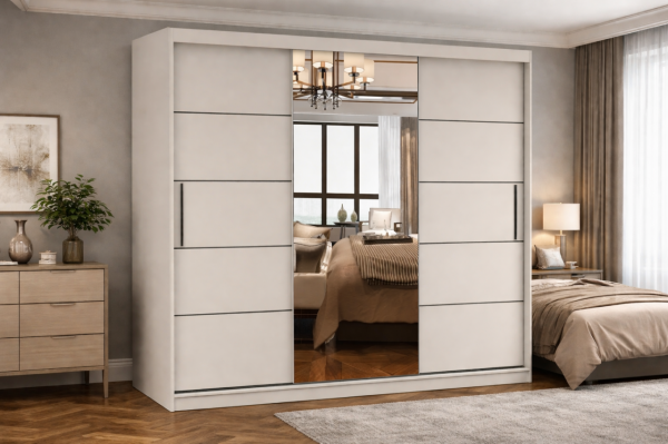 Akciós Alba tükrös gardróbszekrény /Kasmir/ +ingyenes kiszállítás RR