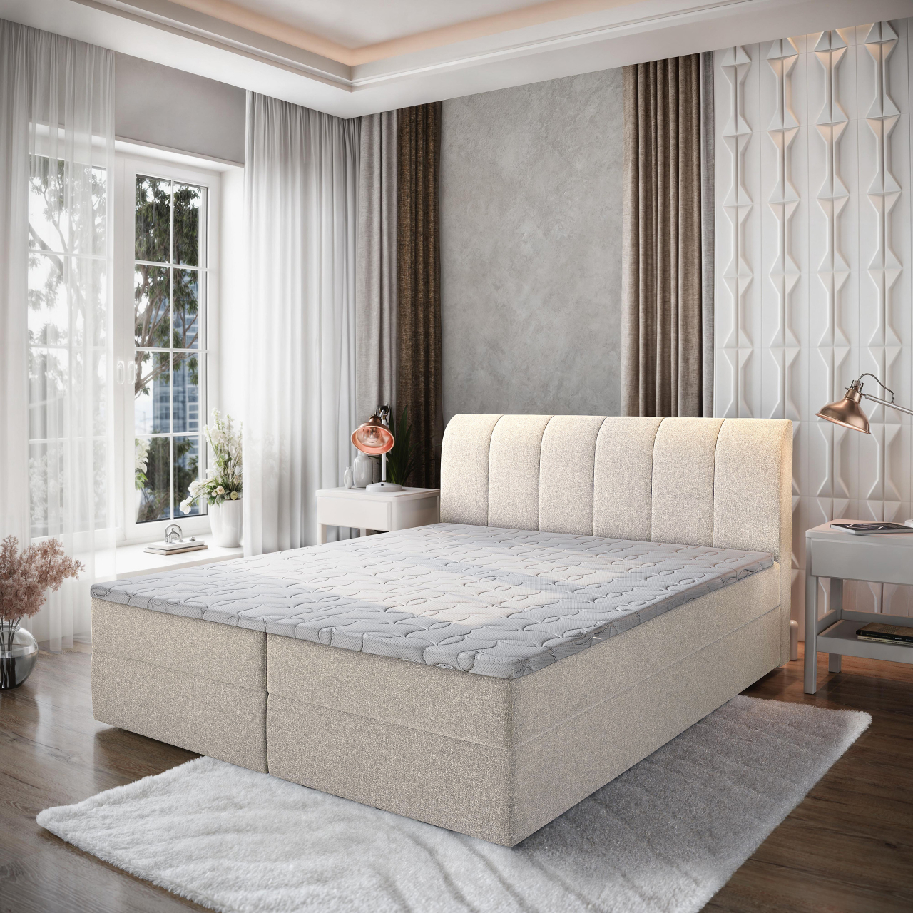 kciós Cevano boxspring ágy +ajándék fedőmatrac +ingyenes kiszállítás RR