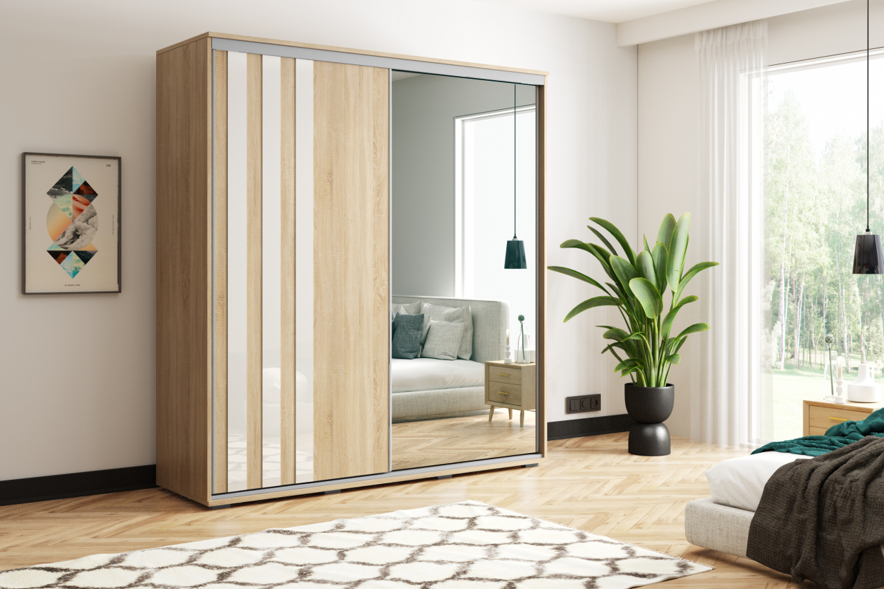 Akciós Kamala (A8) 150 cm gardróbszekrény +ingyenes kiszállítás