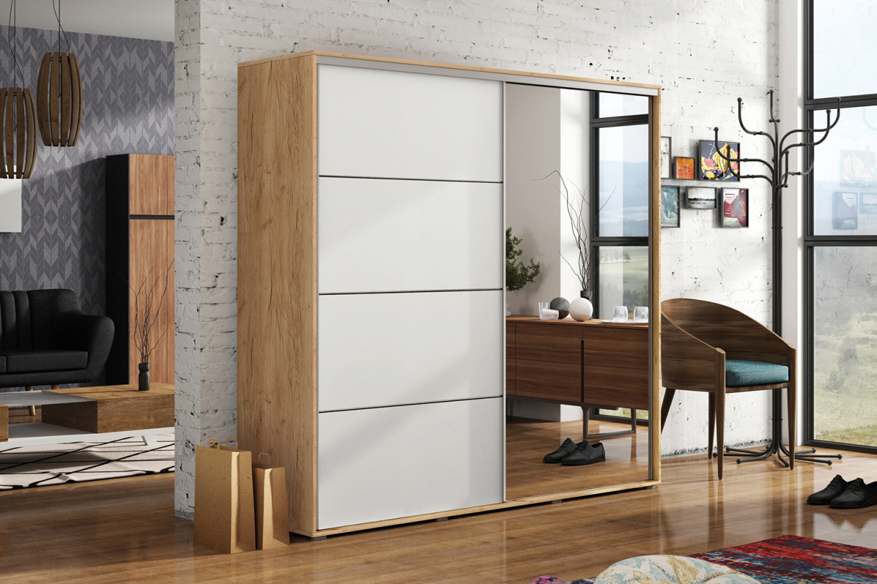 Akciós Lana (A12) 150 cm gardróbszekrény +ingyenes kiszállítás