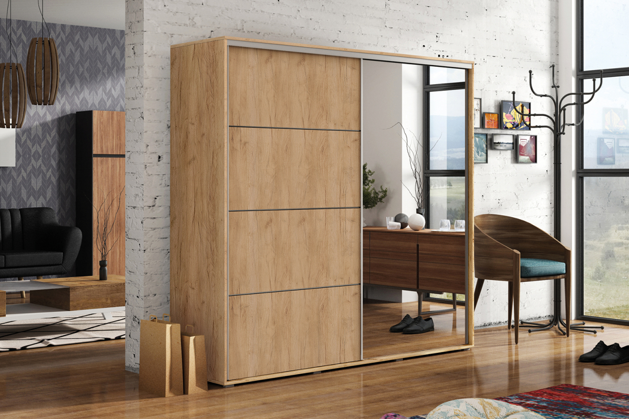 Akciós Lana (A12) 150 cm gardróbszekrény +ingyenes kiszállítás