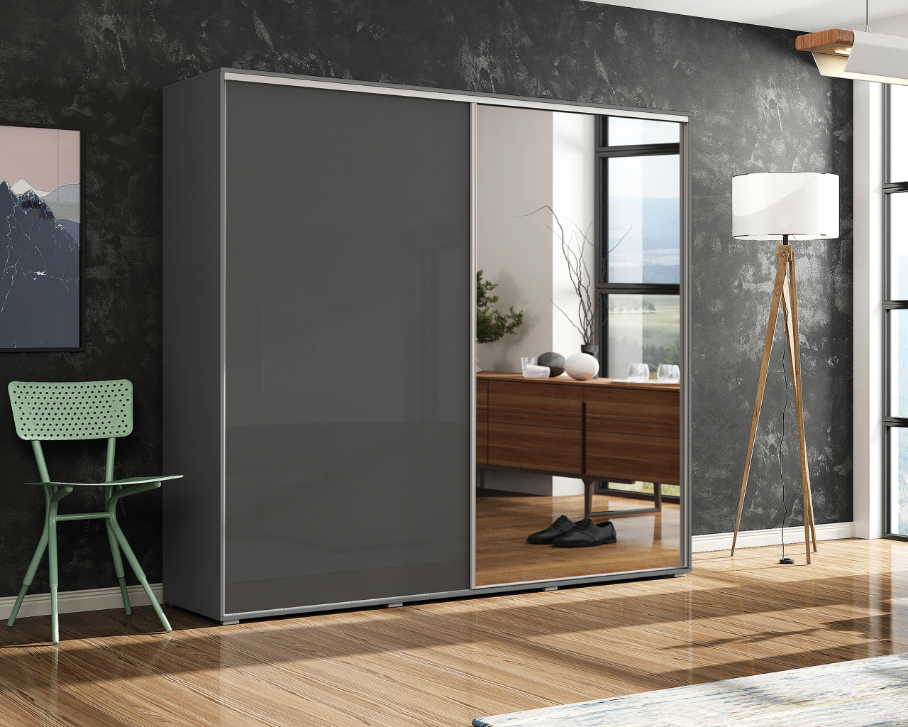 Akciós Catania (A20) 150 cm gardróbszekrény +ingyenes kiszállítás 