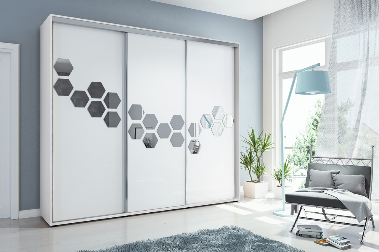 Akciós Almeria (A23) 250 cm gardróbszekrény +ingyenes kiszállítás