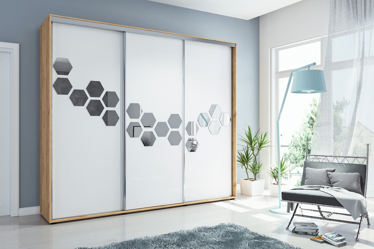 Akciós Almeria (A23) 278 cm gardróbszekrény +ingyenes kiszállítás