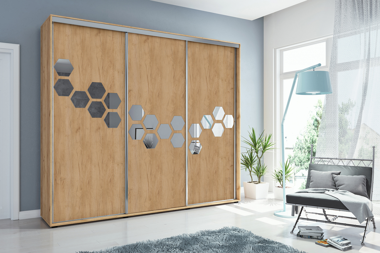 Akciós Almeria (A23) 278 cm gardróbszekrény +ingyenes kiszállítás