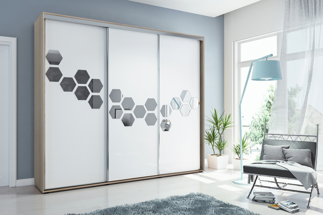 Akciós Almeria (A23) 278 cm gardróbszekrény +ingyenes kiszállítás