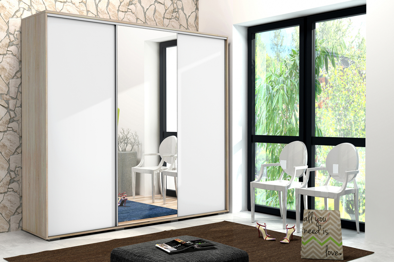 Akciós Victoria (A25) 250 cm gardróbszekrény +ingyenes kiszállítás