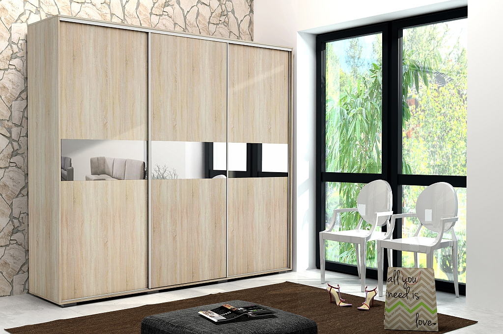 Akciós Vermont (A27) 250 cm gardróbszekrény +ingyenes kiszállítás