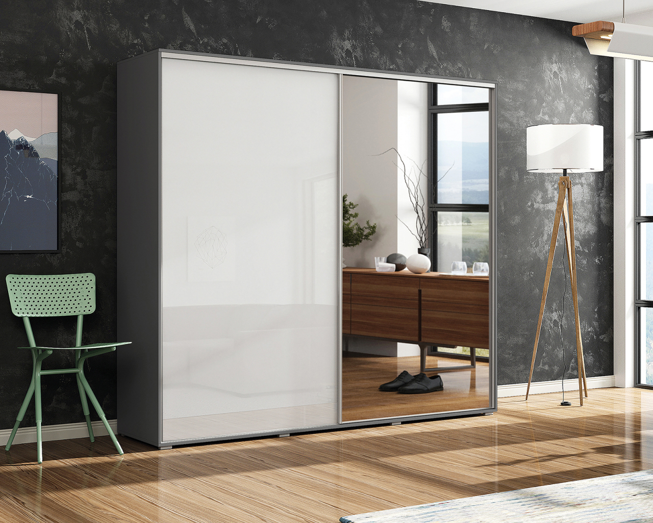 Akciós Bubble (A7) 200 cm gardróbszekrény +ingyenes kiszállítás