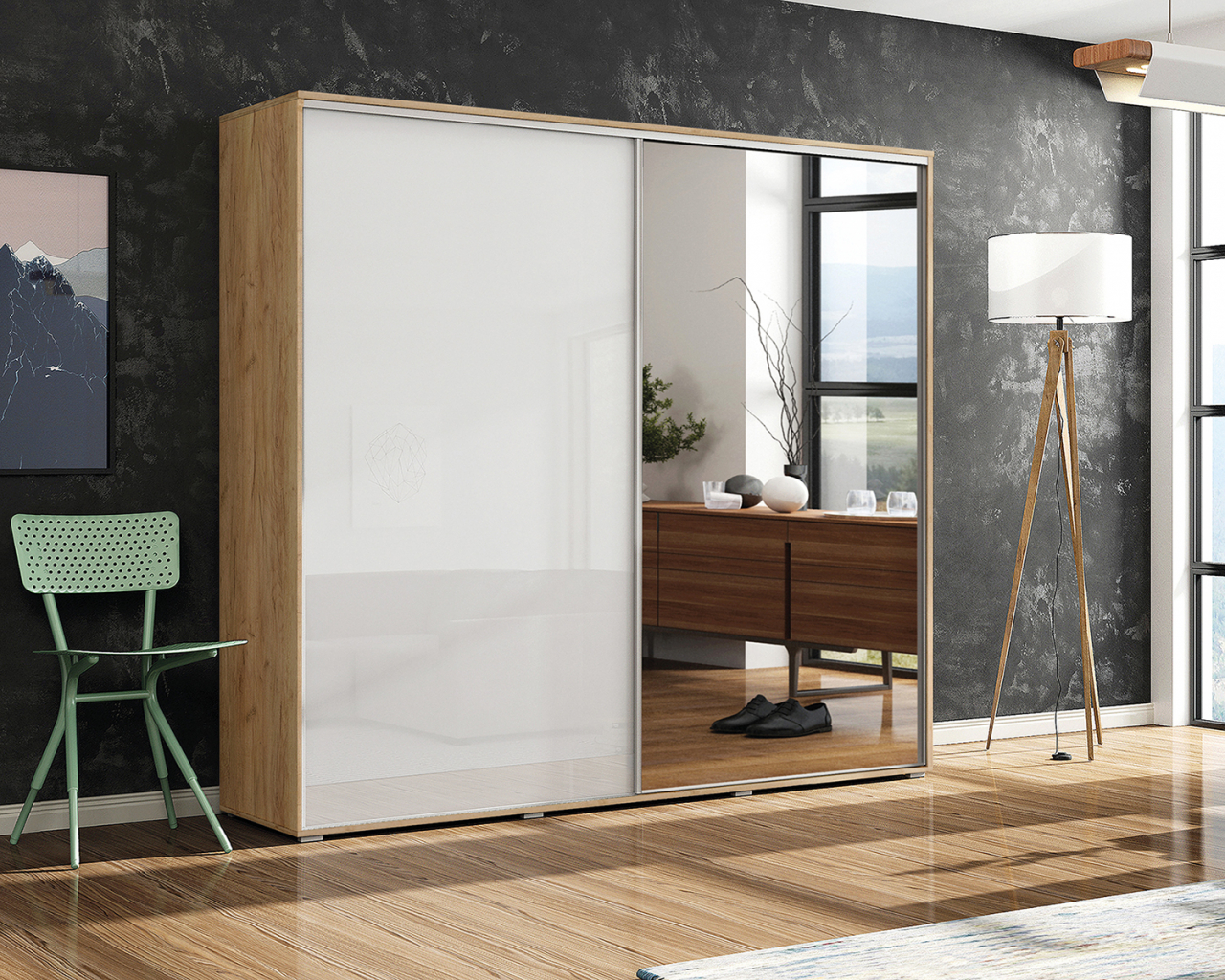 Akciós Bubble (A7) 200 cm gardróbszekrény +ingyenes kiszállítás