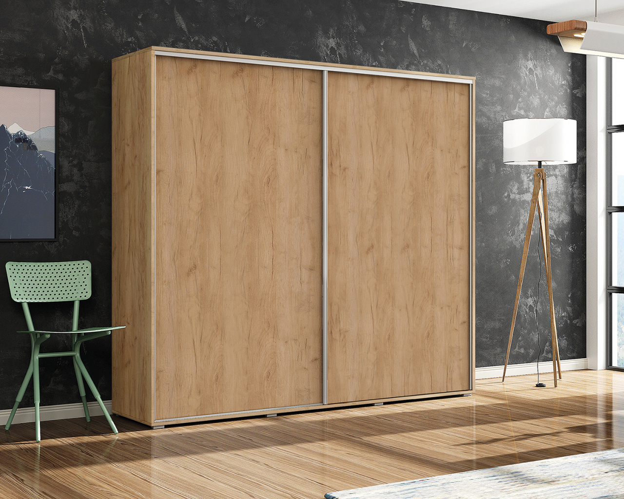 Akciós Larry (A15) 200 cm gardróbszekrény +ingyenes kiszállítás