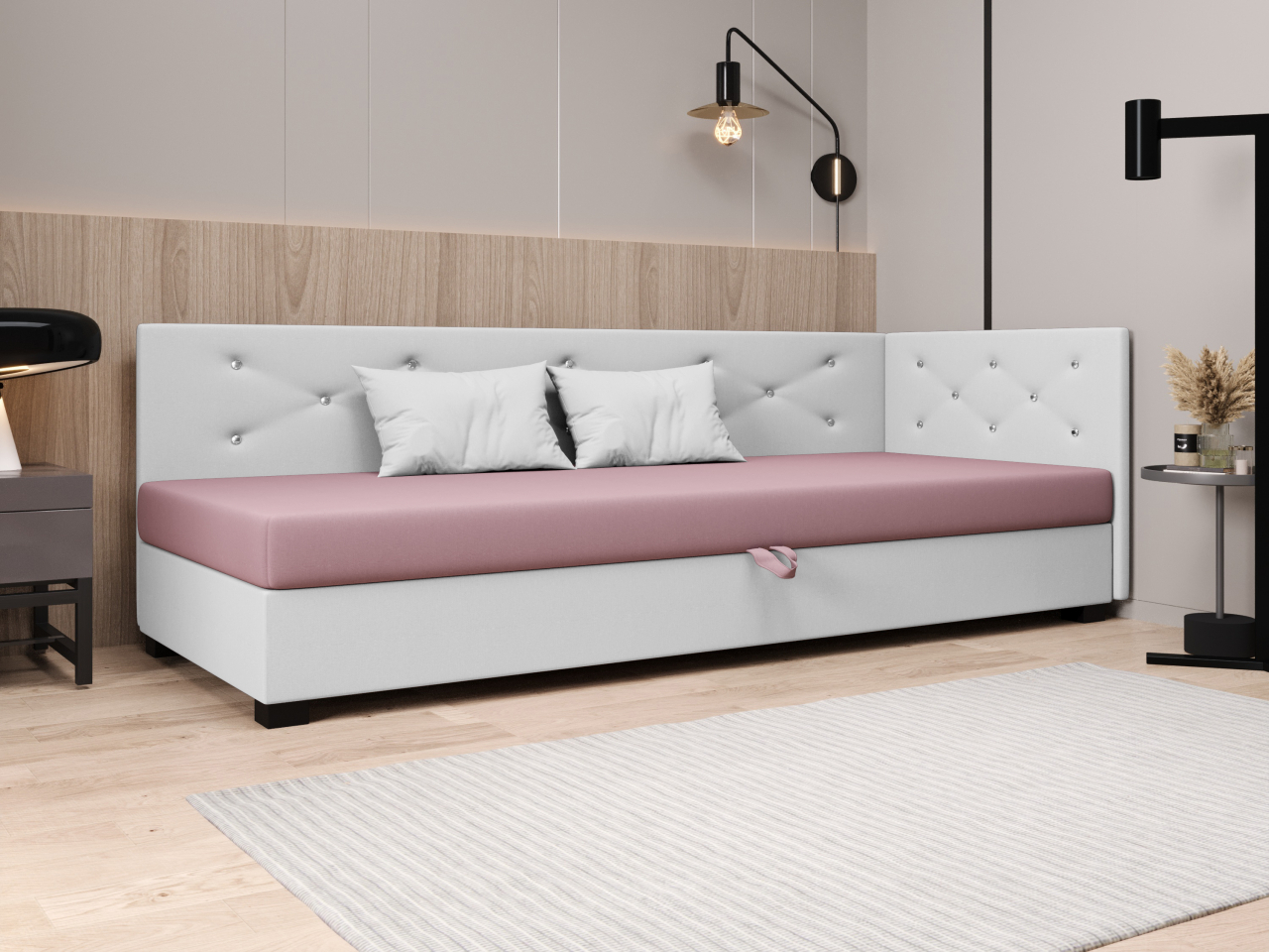 Akciós Olet Plus saroktámlás heverő +ingyenes kiszállítás RR