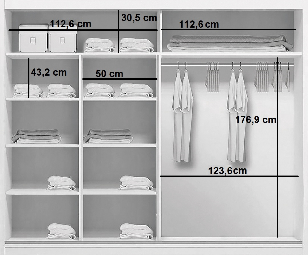 Akciós Veronika (A4) 230 cm gardróbszekrény +ingyenes kiszállítás