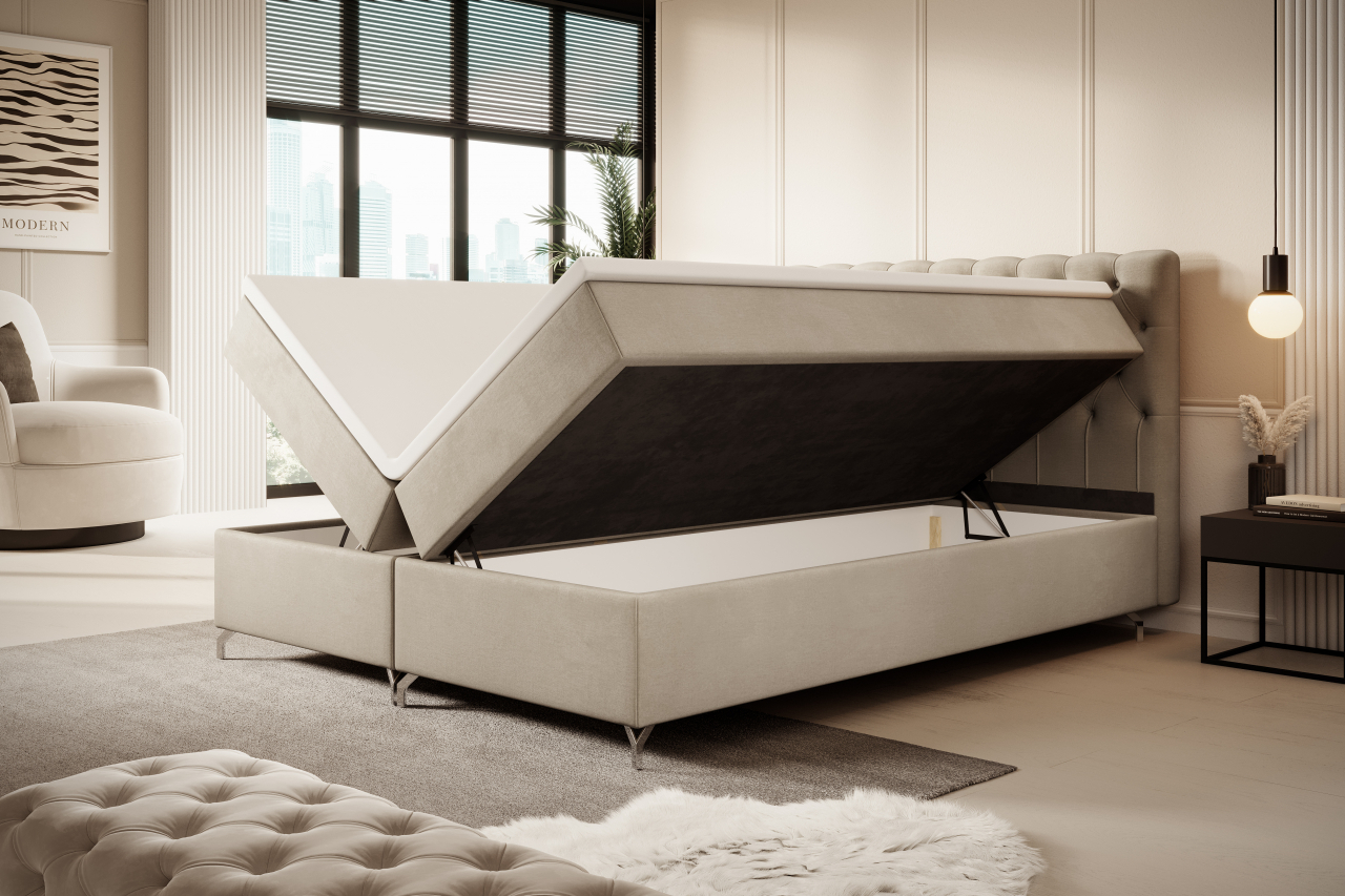 Akciós Chester boxspring ágy +ajándék fedőmatrac +ingyenes kiszállítás RR