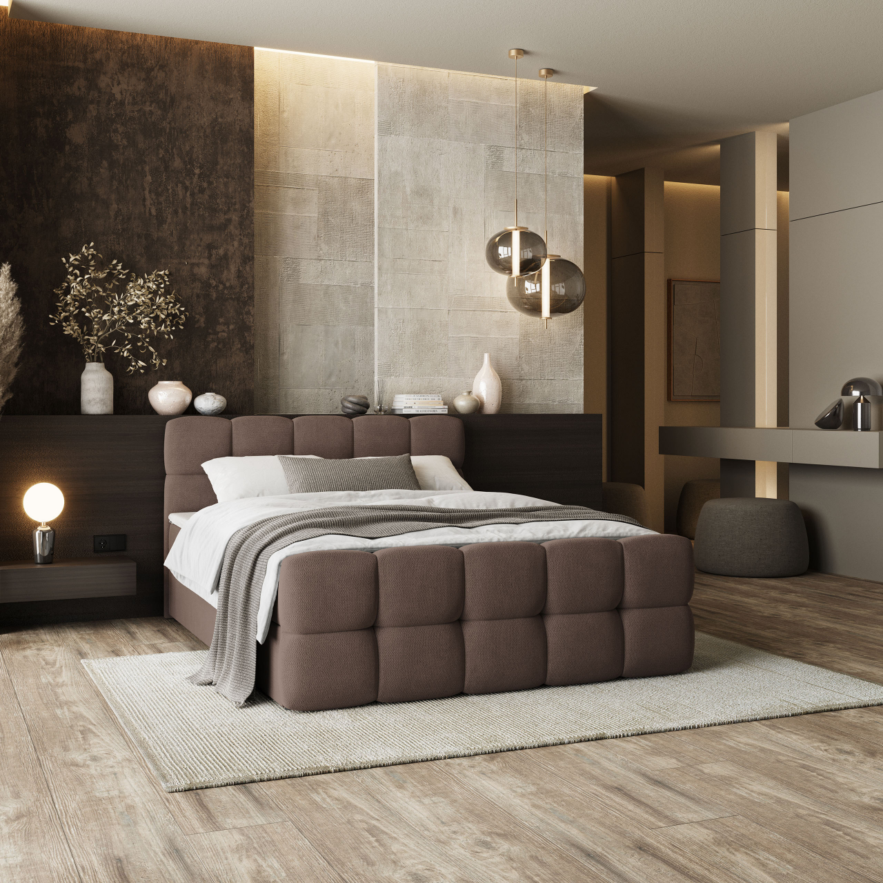 Akcós Brume boxspring ágy +ajándék fedőmatrac +ingyenes kiszállítás