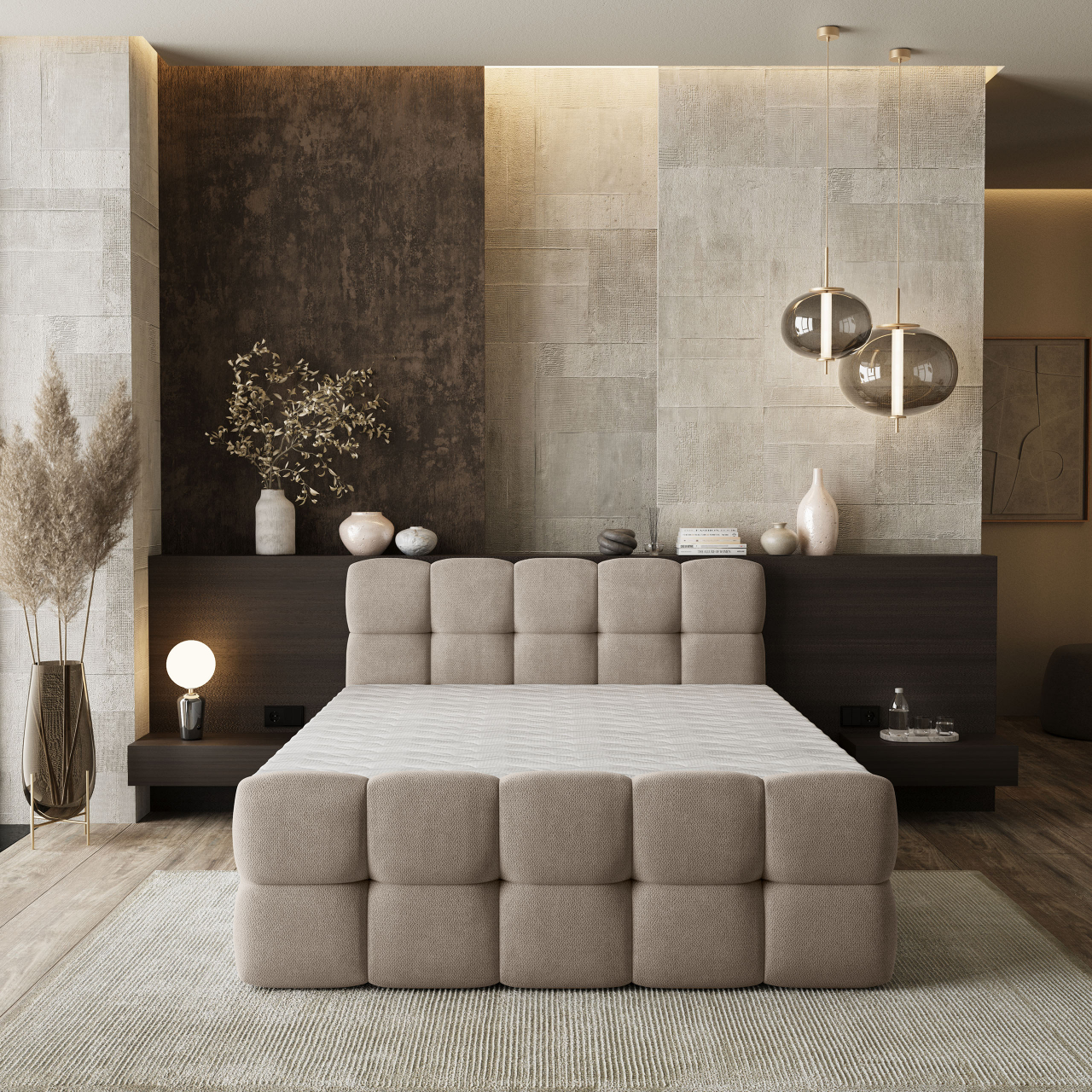 Akcós Brume boxspring ágy +ajándék fedőmatrac +ingyenes kiszállítás