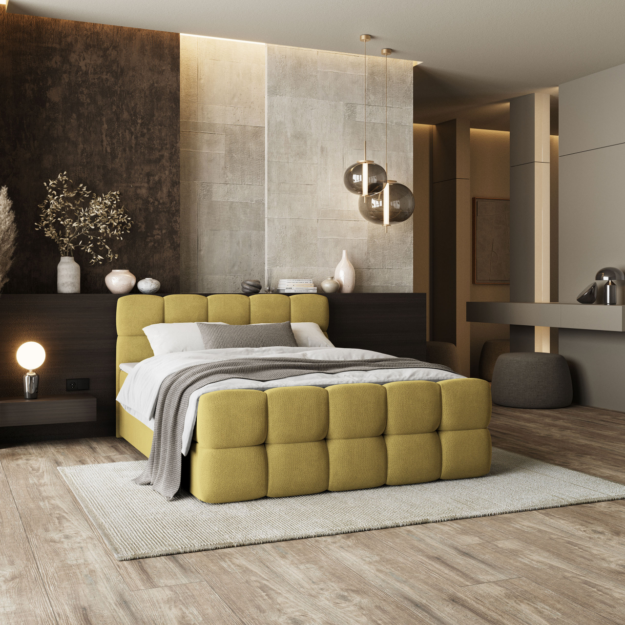 Akcós Brume boxspring ágy +ajándék fedőmatrac +ingyenes kiszállítás