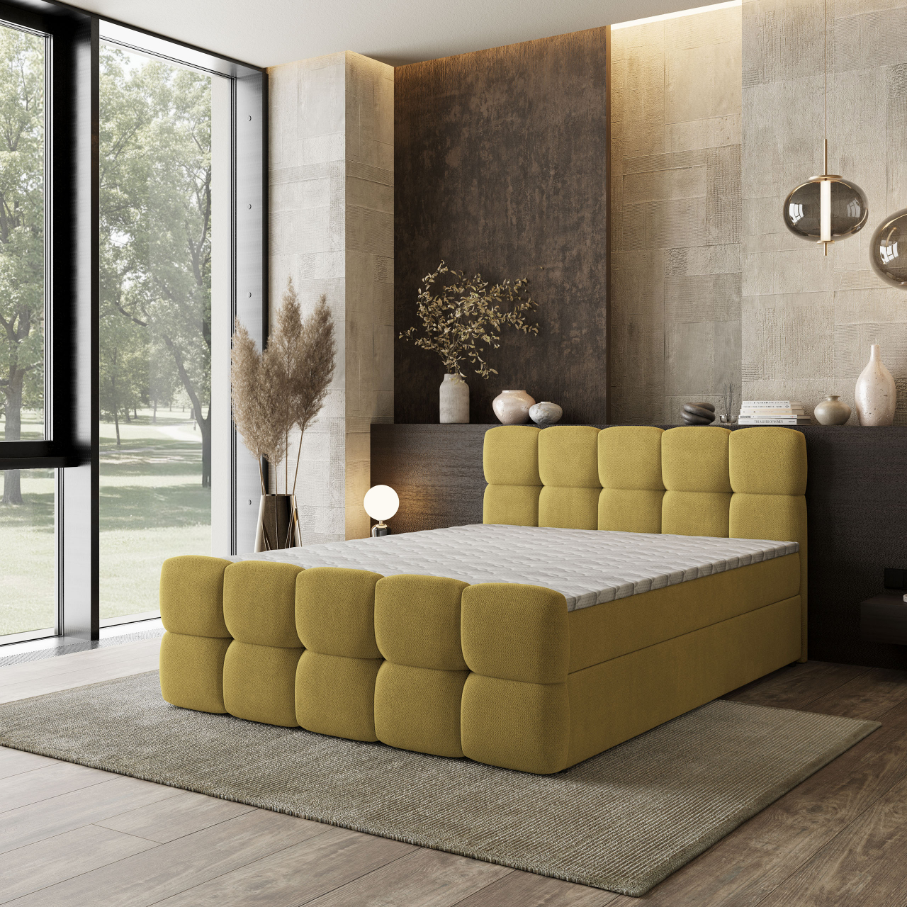 Akcós Brume boxspring ágy +ajándék fedőmatrac +ingyenes kiszállítás