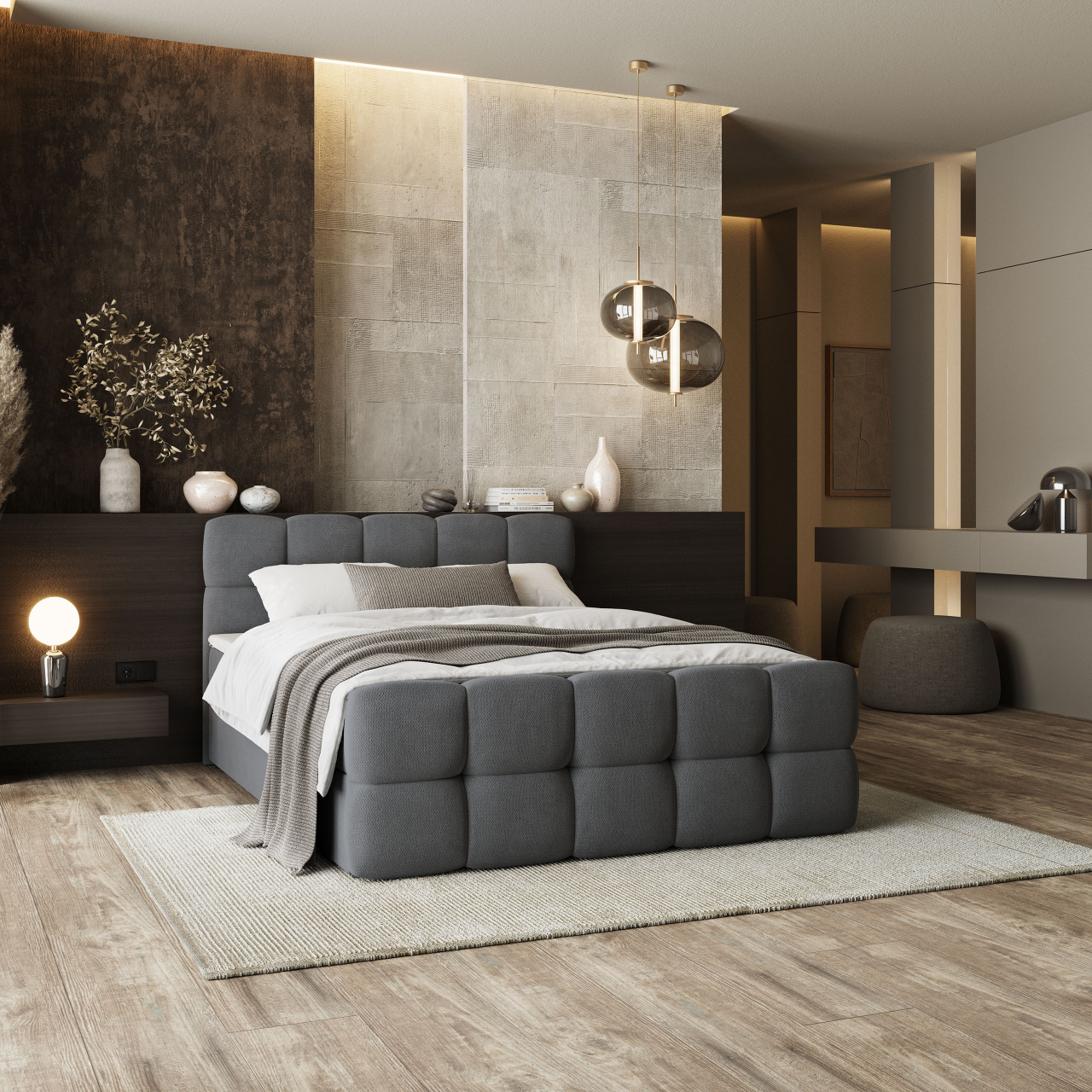 Akcós Brume boxspring ágy +ajándék fedőmatrac +ingyenes kiszállítás
