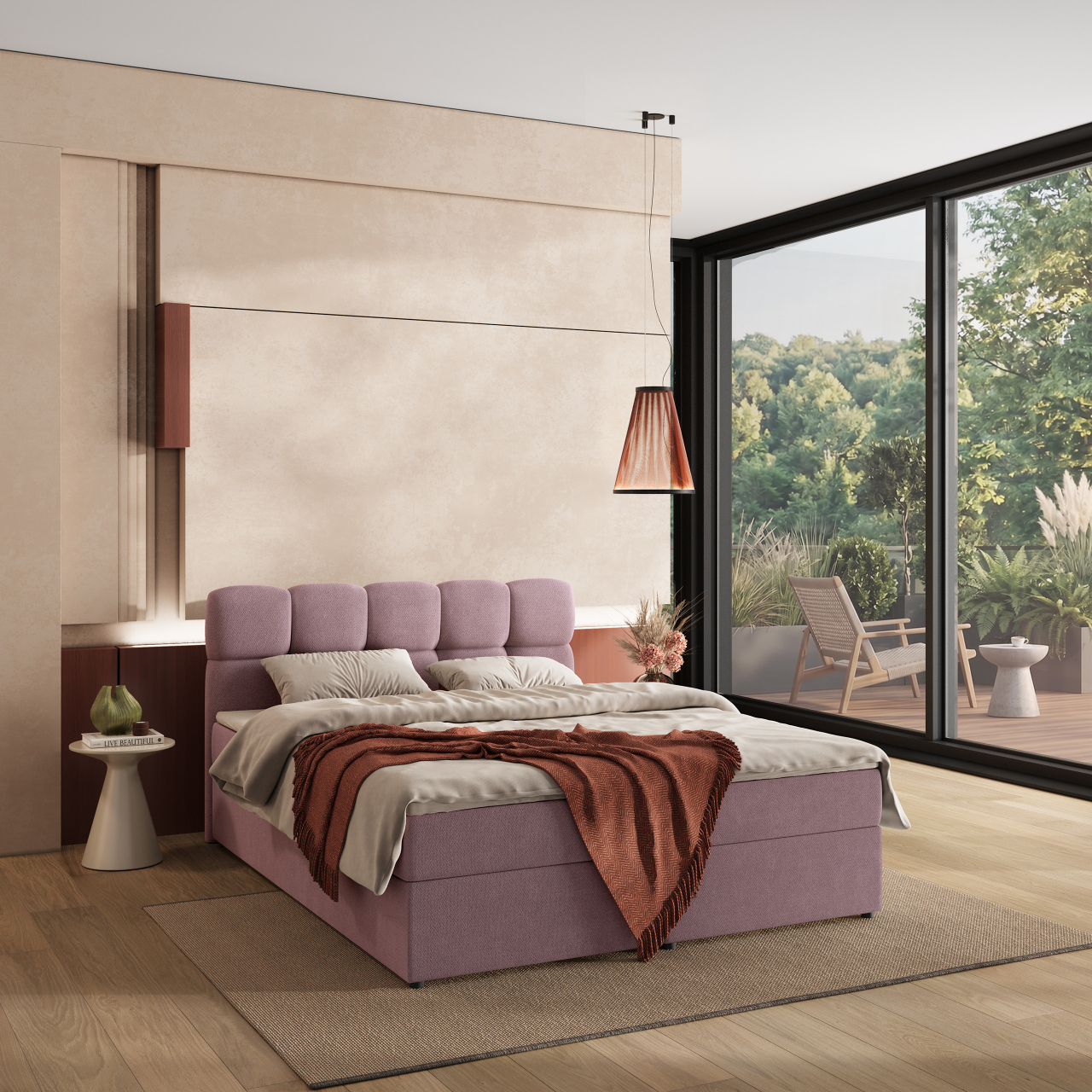 Akciós Meru boxspring ágy +ajándék fedőmatrac +ingyenes kiszállítás