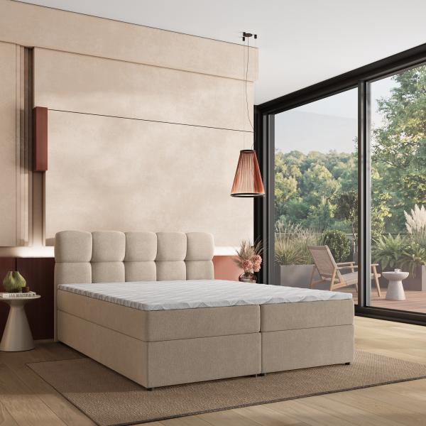 Akciós Meru boxspring ágy +ajándék fedőmatrac +ingyenes kiszállítás