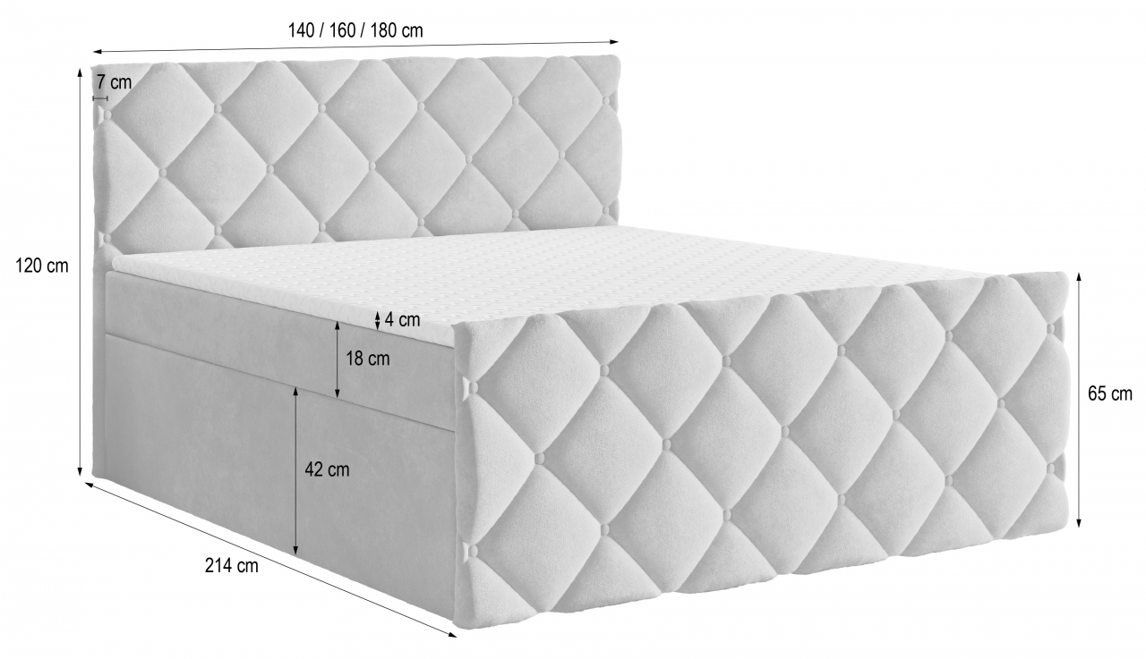  Akciós Rovari boxspring ágy +ajándék fedőmatrac +ingyenes kiszállítás