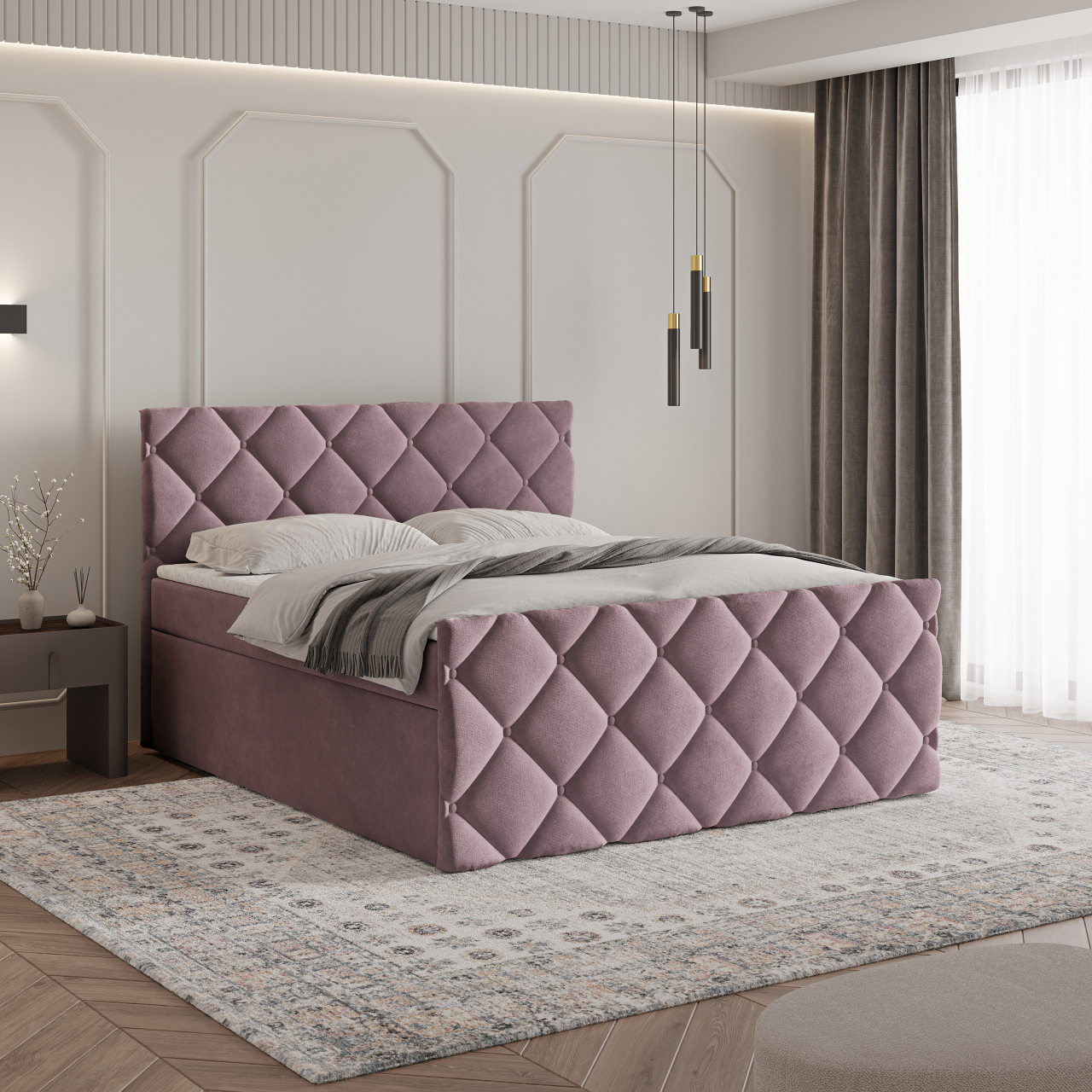  Akciós Rovari boxspring ágy +ajándék fedőmatrac +ingyenes kiszállítás