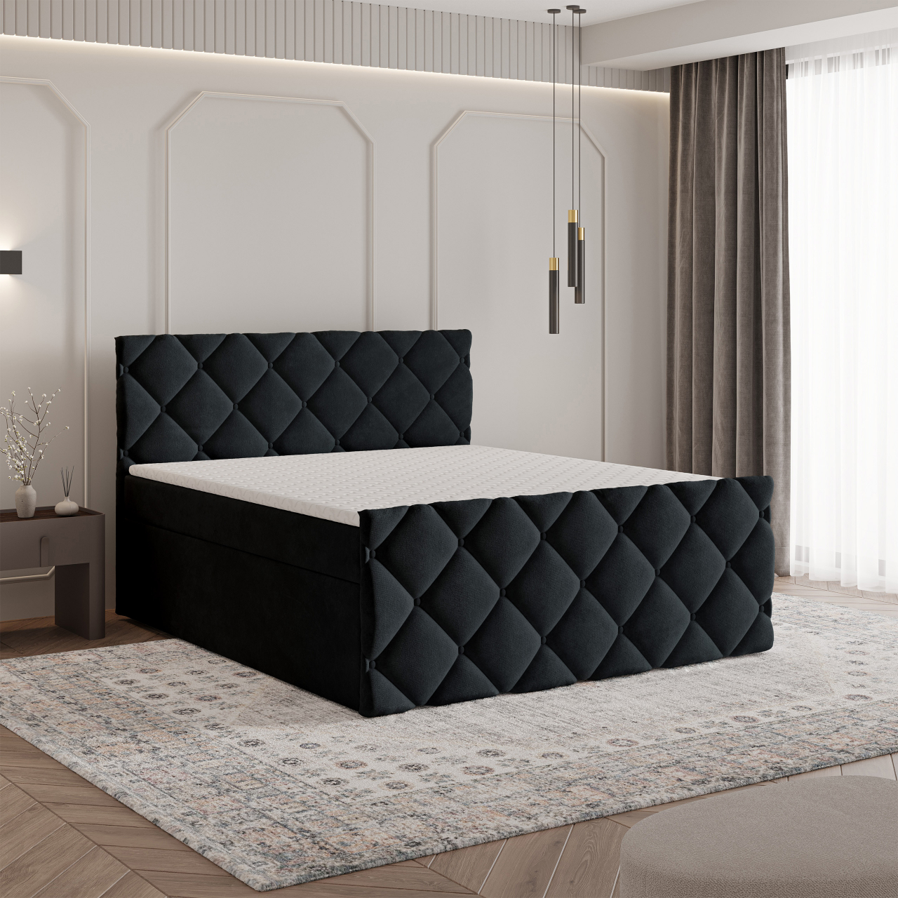  Akciós Rovari boxspring ágy +ajándék fedőmatrac +ingyenes kiszállítás