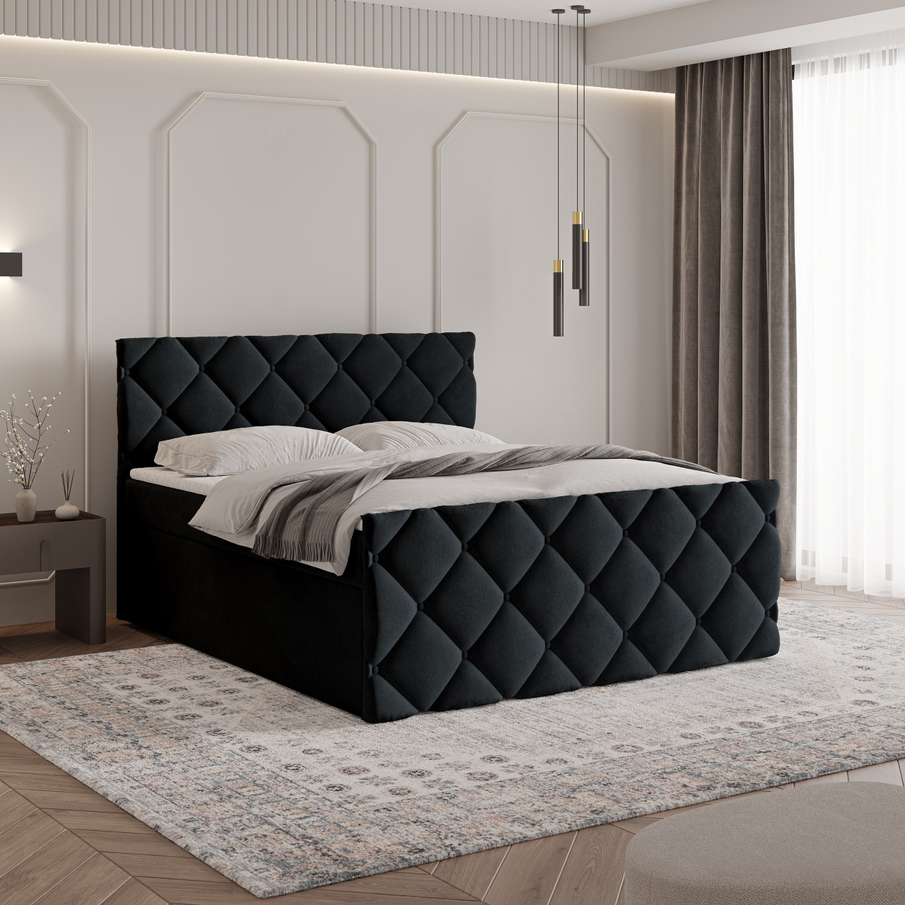  Akciós Rovari boxspring ágy +ajándék fedőmatrac +ingyenes kiszállítás