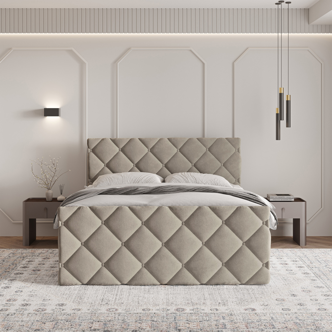  Akciós Rovari boxspring ágy +ajándék fedőmatrac +ingyenes kiszállítás
