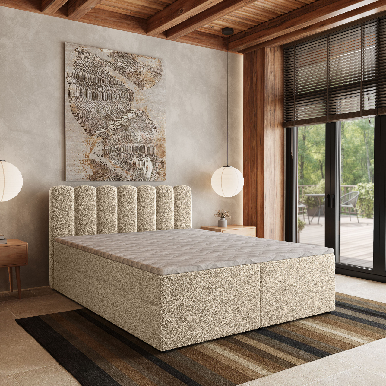  Akciós Solia boxspring ágy +ajándék fedőmatrac +ingyenes kiszállítás
