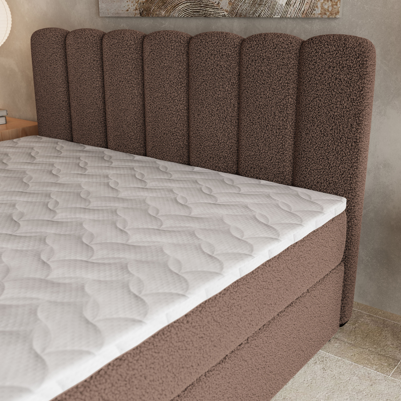  Akciós Solia boxspring ágy +ajándék fedőmatrac +ingyenes kiszállítás