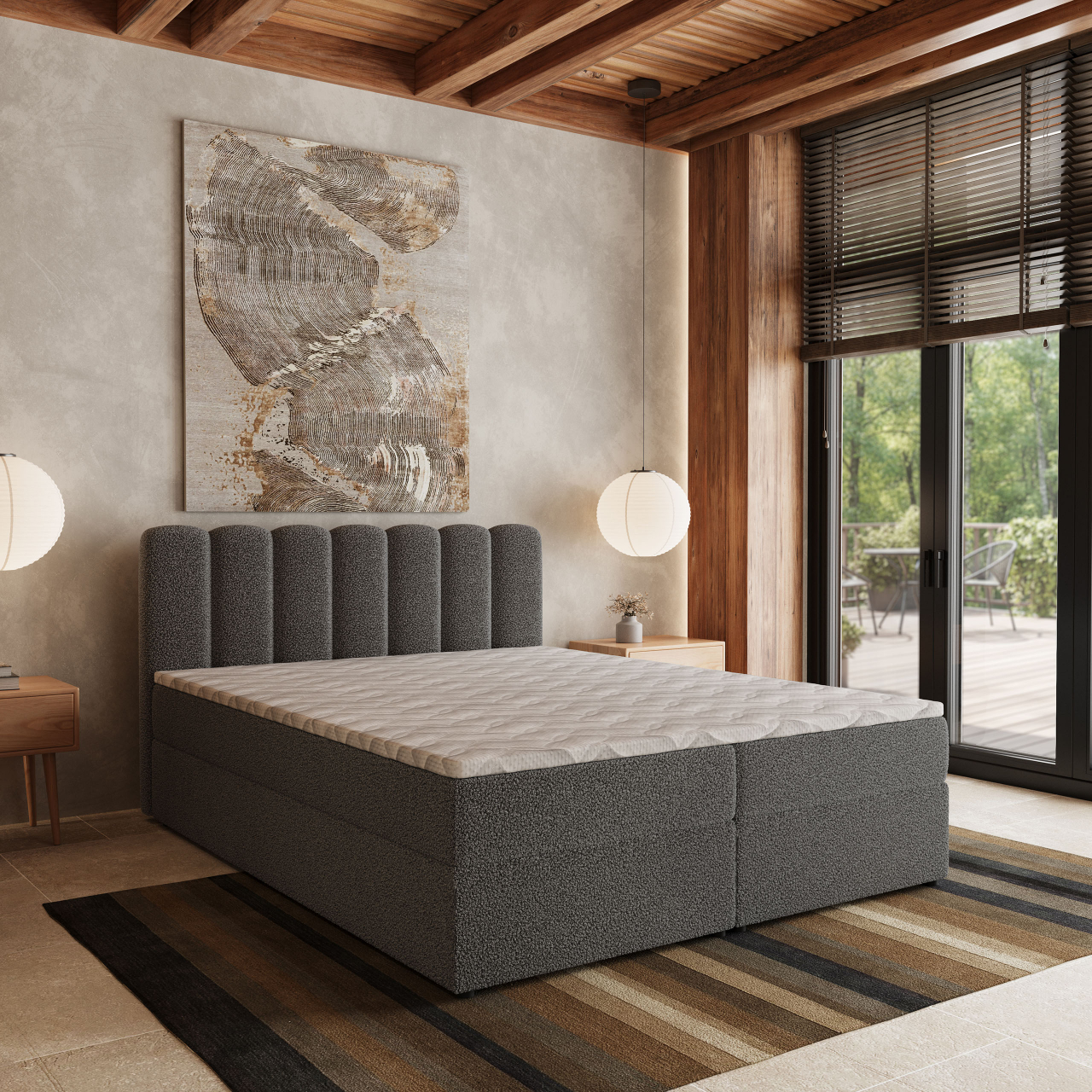  Akciós Solia boxspring ágy +ajándék fedőmatrac +ingyenes kiszállítás