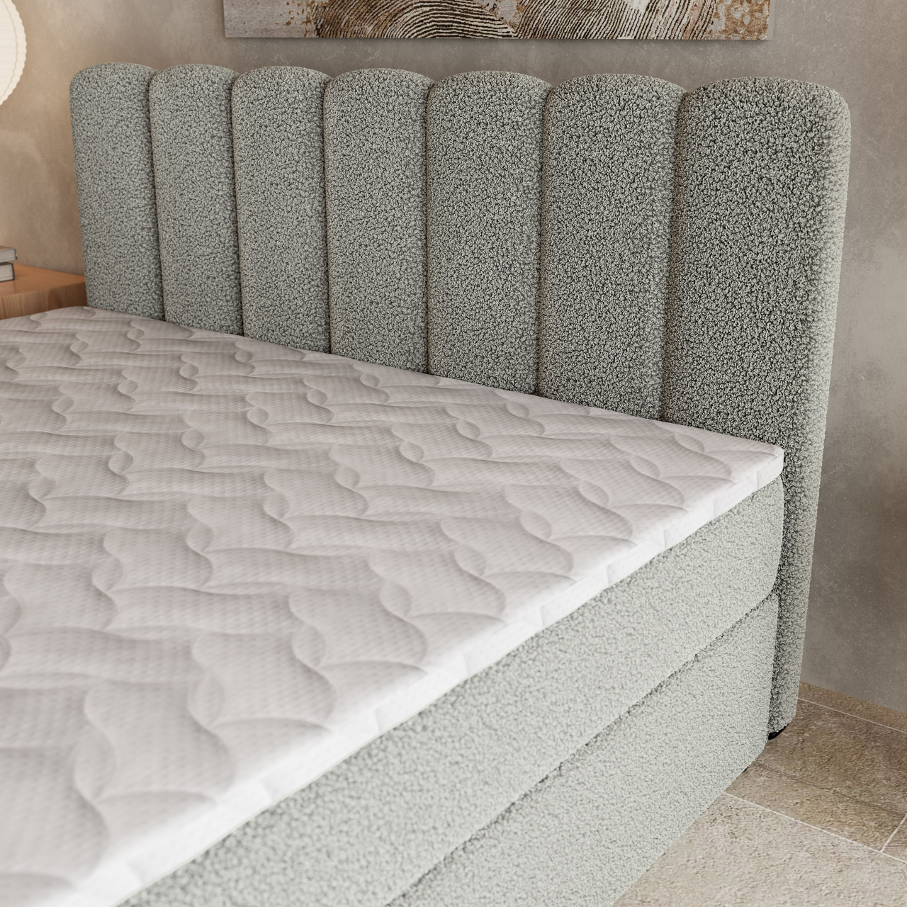  Akciós Solia boxspring ágy +ajándék fedőmatrac +ingyenes kiszállítás