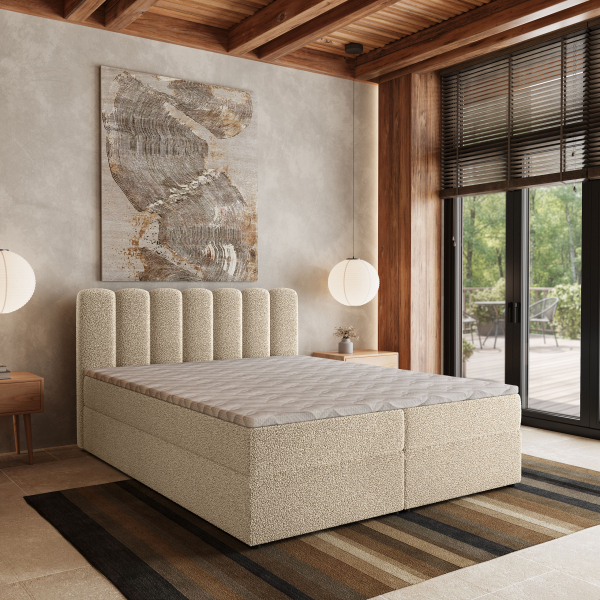  Akciós Solia boxspring ágy +ajándék fedőmatrac +ingyenes kiszállítás